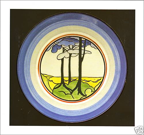 Clarice cliff card - clarice, blue