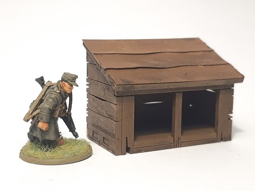 28mm log shed painted - log,