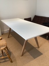 Habitat extending white dining table