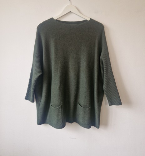 Boxy batwing jumper khaki - boxy,