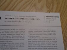 CAST CONCRETE 1950S  CONCRETE KERBS   DESIGN DATA SHEET  ARCHITECTURE  21/28CM