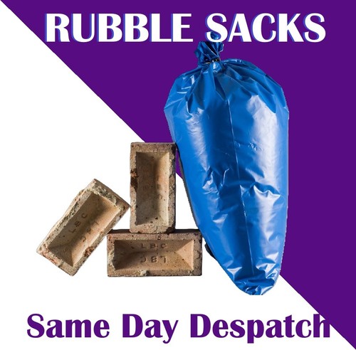 Blue rubble sacks for - blue, builders