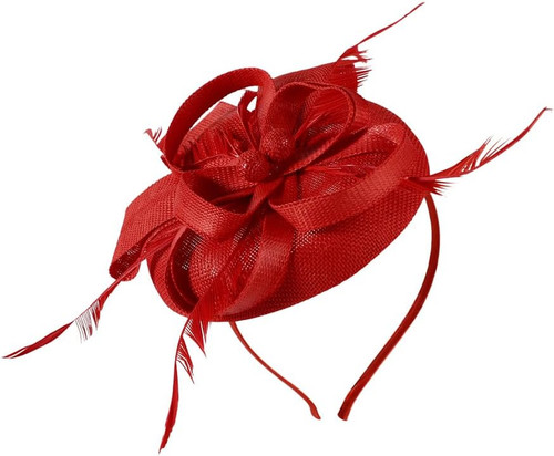 Feather fascinators hat flower - hat,