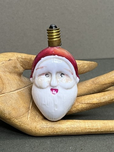 Vintage milk glass santa - milk,