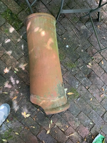 Chimney pot with removable - chimney, cap