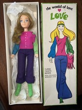 Boxed 1971  Hasbro Miss Matchbox Disco Girls doll THE WORLD OF LOVE - Very Rare!