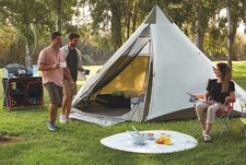 Ozark Trail Khaki 8 Person Teepee Tent + Spare poles. Used Once