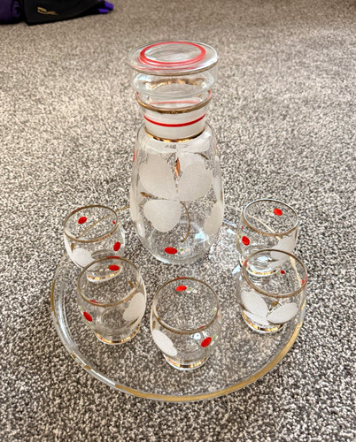 Vintage hand painted glass - hand,