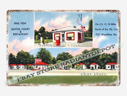 Tin sign 1930s - sign, view