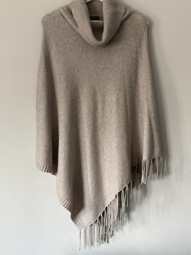 Neutral knit poncho - neutral,