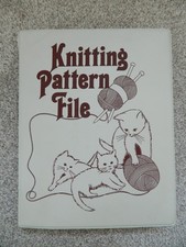 Vintage Knitting Pattern Folder with 40 Sleeves -crammed with over 100 patterns