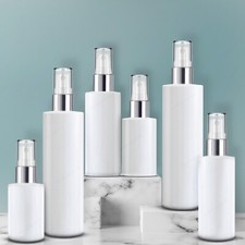 WHITE Glass SPRAY Bottle with