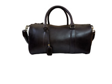 Mens Real Leather Gym & Travel Bag – Dark Brown Sports Duffel Fashion Style Bag