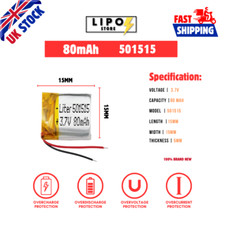 ⚡ 3.7V 501515 80mAh LiPo