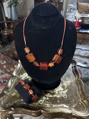 Red foil art glass - red, &