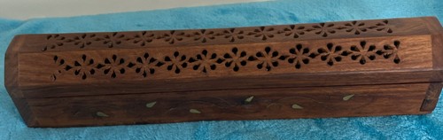 Vintage hand carved insence - carved,