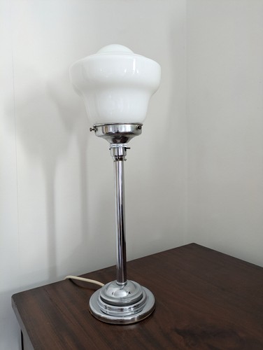 Vintage art deco chrome table - art,