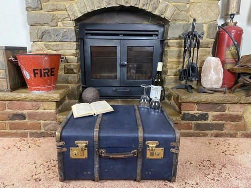 Old antique steamer trunk - old,