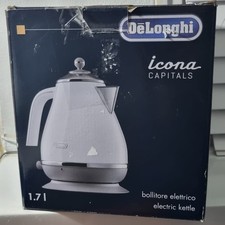 De'Longhi KBOC3001.W Jug Kettle Icona Capitals 1800W 1.7L Anti Scale Flter White