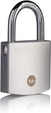 Yale brass padlock with chrome - brass,