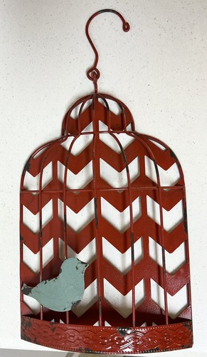 Metal bird cage hanging decor - metal,