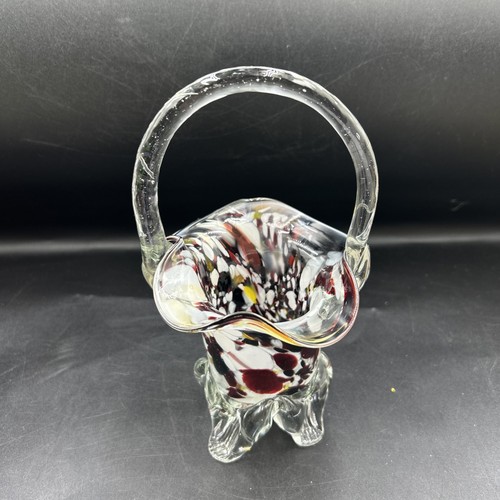 Vintage murano basket - murano, vase
