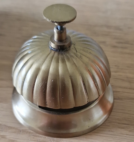 Brass desk service bell - desk,