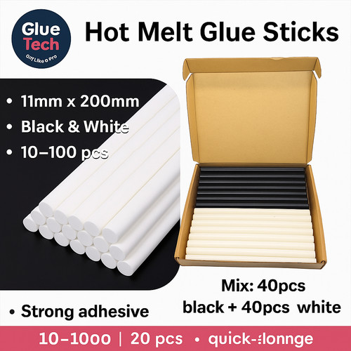 Black white hot - black, glue
