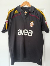 Original Galatasaray Football Shirt Jersey Adidas Black size 42/44 Uk Large 