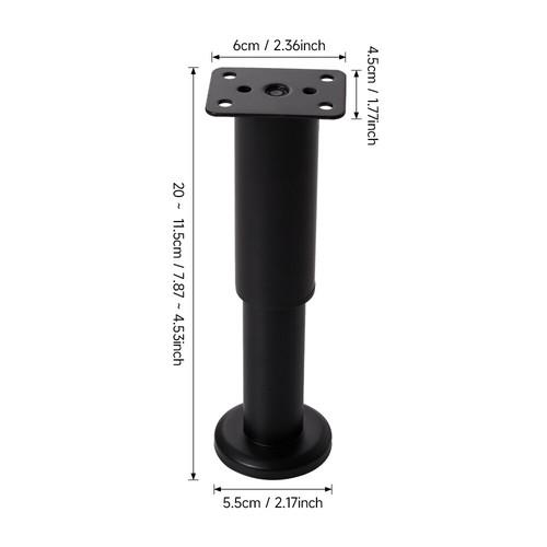Metal legs adjustable feet - 4x,