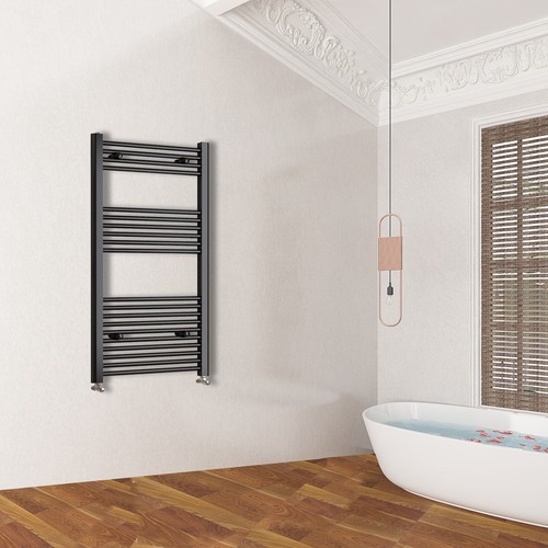 Chrome black heated towel - chrome,