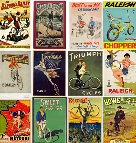 Vintage bicycle poster retro - vintage,