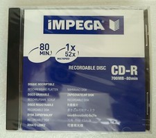 IMPEGA Audio CD-RW 700MB Recordable Blank 80 Min Disc Multispeed CD Music