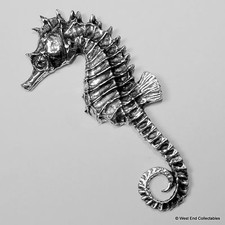 Seahorse Pewter Pin Brooch
