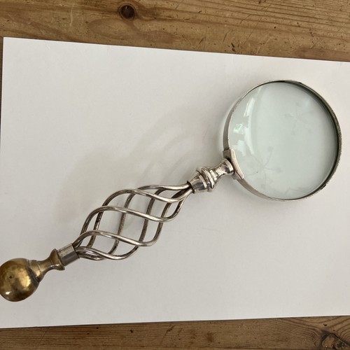 Brass magnifying glass - 12",