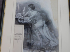 HAROLD COPPING (1863-1932); Gouache, "REFLECTION", Signed & Pen & Ink Inscribed