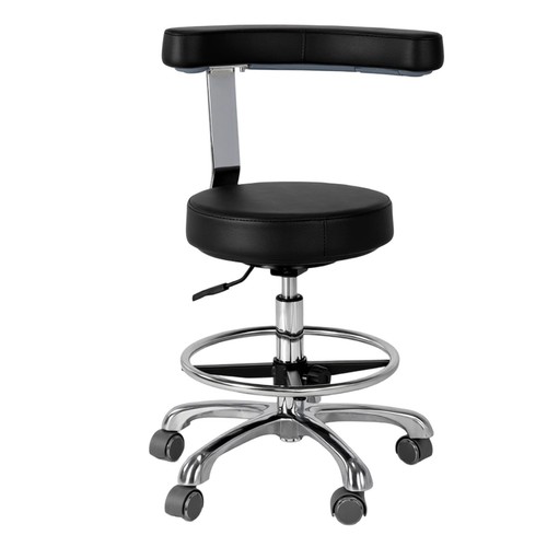 Adjustable rolling stool with - rolling,