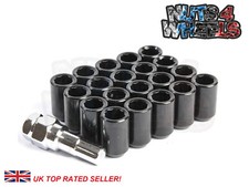 20 x Black Tuner Wheel Nuts