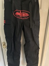 Corteiz 'CRTZ Guerillaz' Cargos - Black/RED - Size  XL