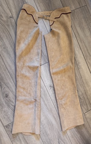 Genuine leather chaps brown - leather,