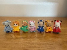 Sylvanian Families Raincoat Babies Rabbit Koala Mouse Deer Dog Cat Figures Baby