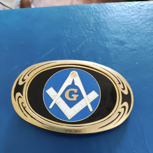 Masonic belt buckle - belt, square
