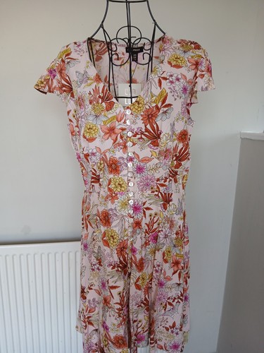 Qed london pink floral button - qed,