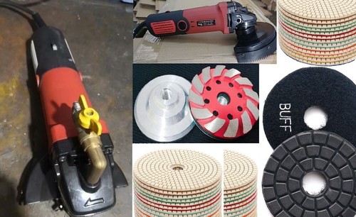 Wet polisher concrete floor - concrete,