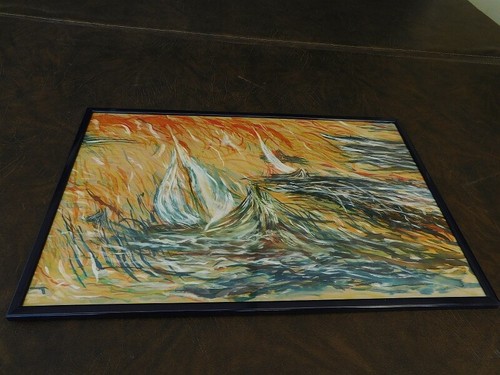 Marine painting oil canvas - painting,