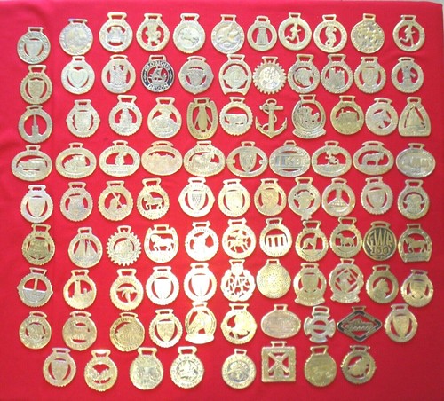 Vintage english horse brasses - vintage,
