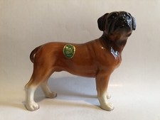 Vintage Melba Ware Tan & White Boxer Dog Figure Figurine Ornament