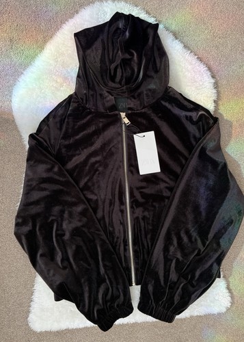 Zara velvet hoodie jacket dark - jacket,