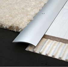 Silver Aluminium Reducer Floor Trim Ramp Profile Genesis TVA 40mm x 2.8m