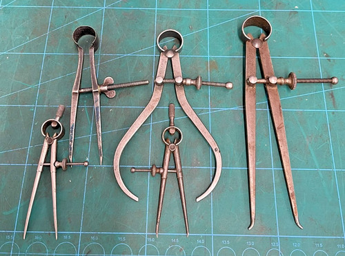Used calipers dividers - dividers, moore